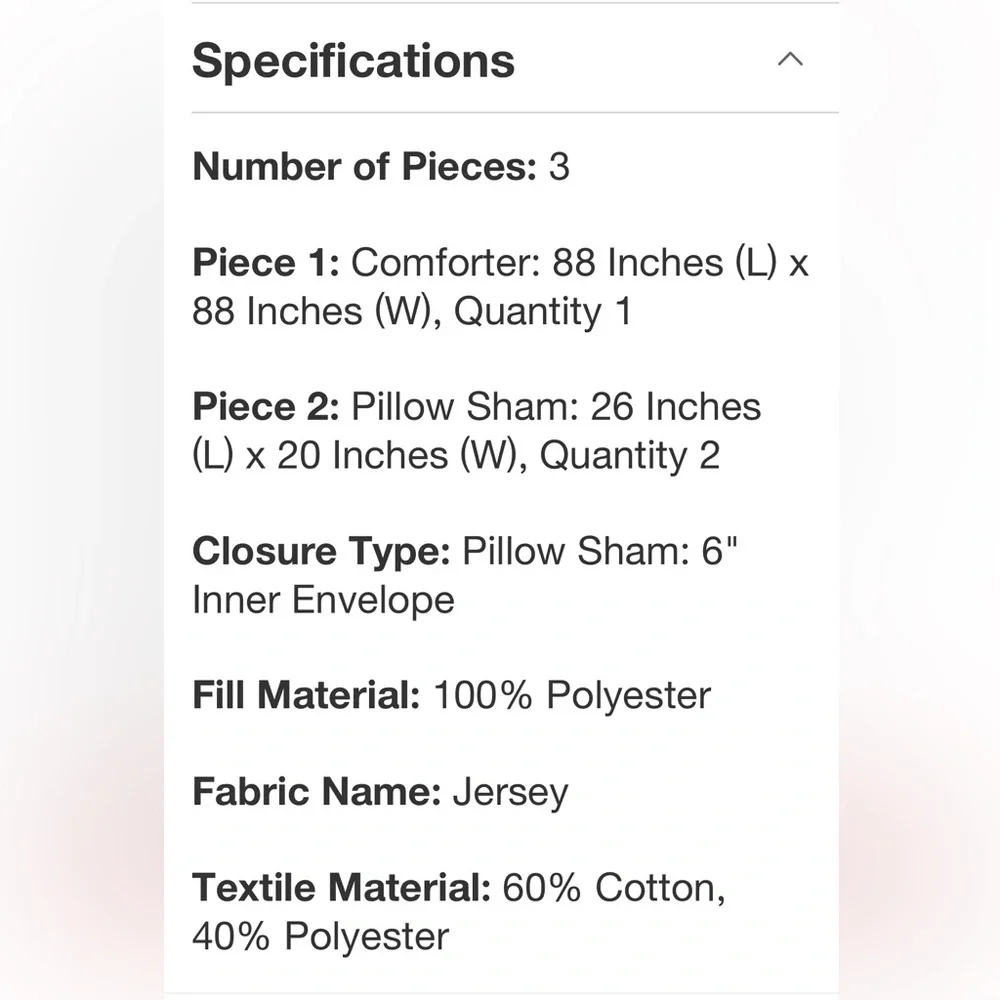 PILLOWFORT NWT Channel Jersey Kids' Comforter Set Gray -full/queen